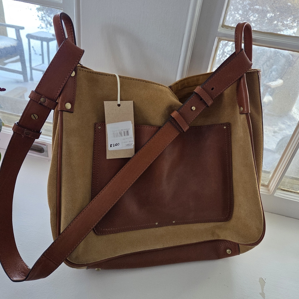 Stylish Tan and Brown Crossbody Bag